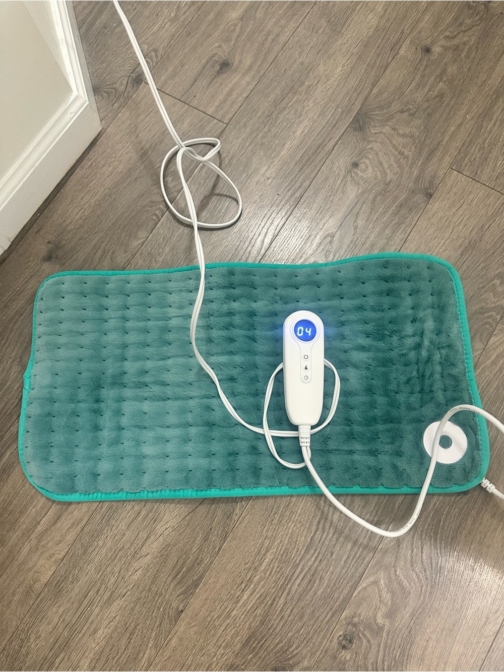 Electric Heating Pad - Teal Plush Therapeutic Pad